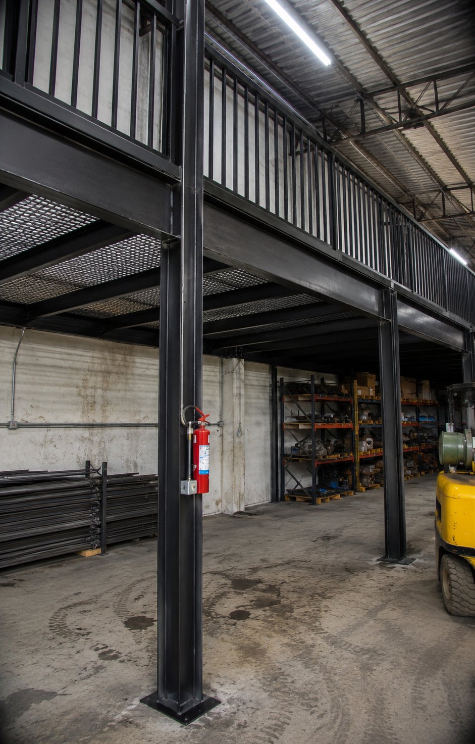 Mezanino industrial entregue